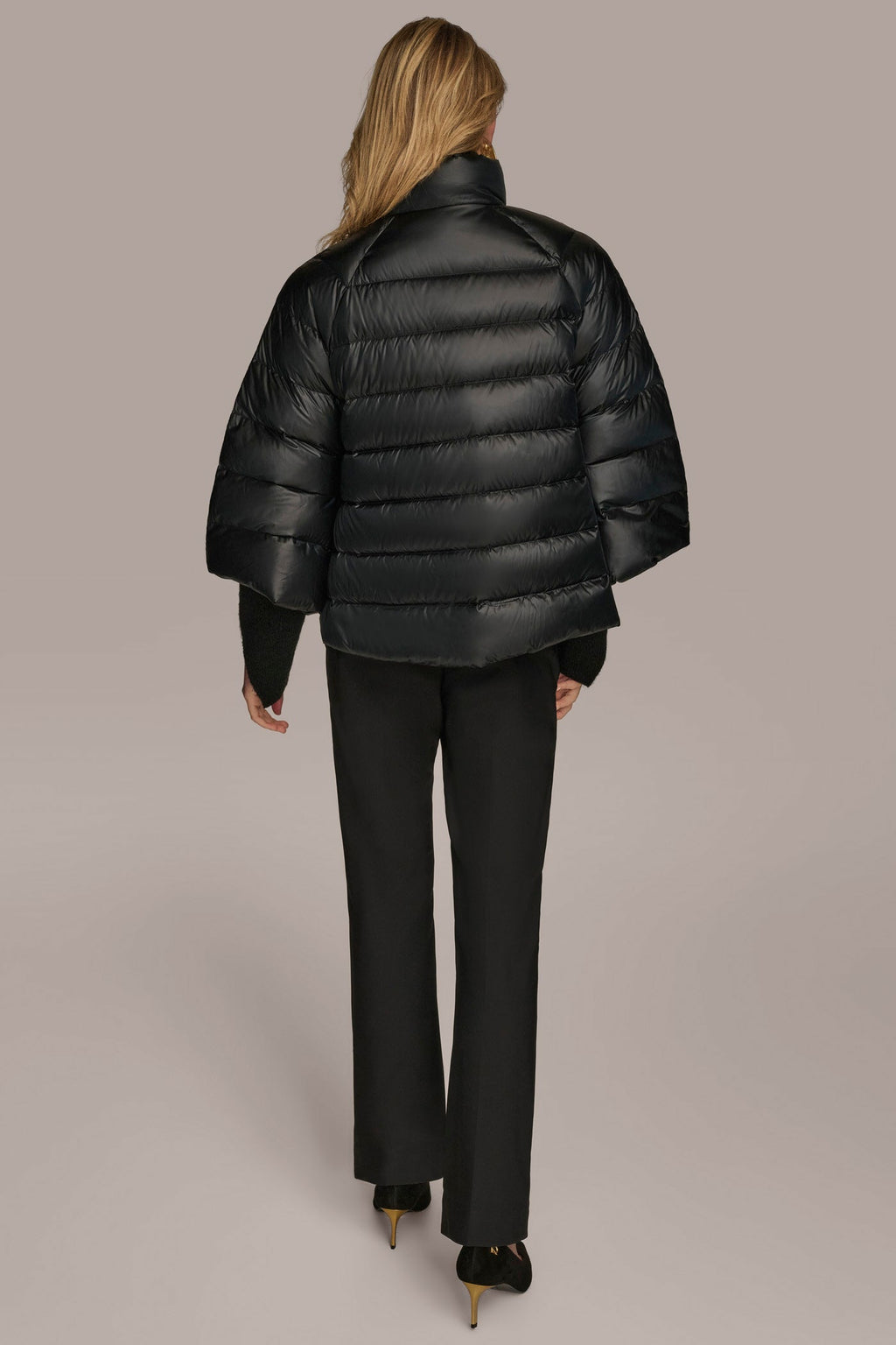 3/4 SLEEVE DOWN PUFFER CAPE