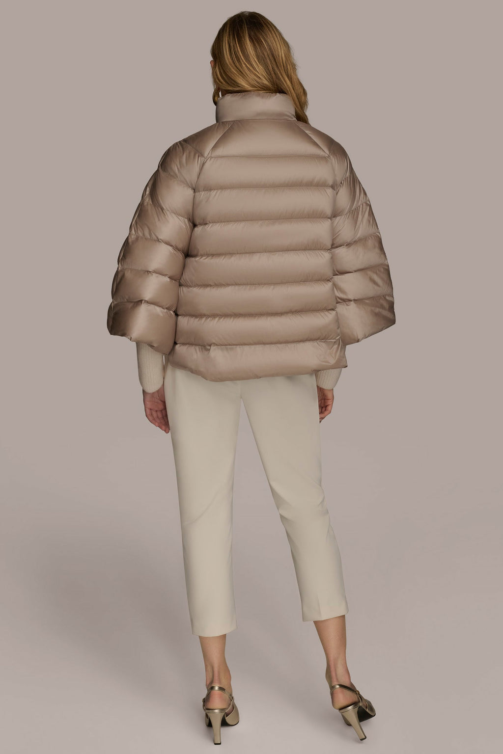 3/4 SLEEVE DOWN PUFFER CAPE