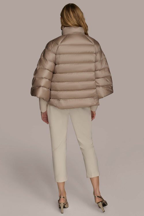 3/4 SLEEVE DOWN PUFFER CAPE