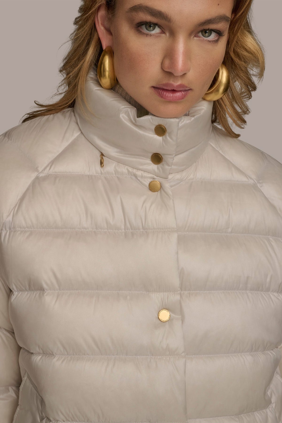 3/4 SLEEVE DOWN PUFFER CAPE