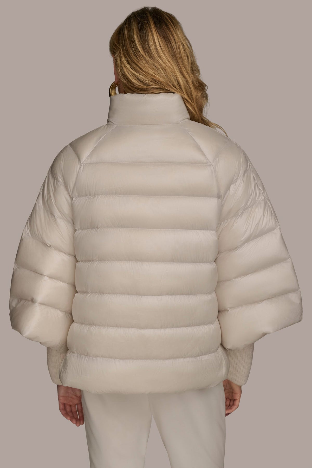 3/4 SLEEVE DOWN PUFFER CAPE